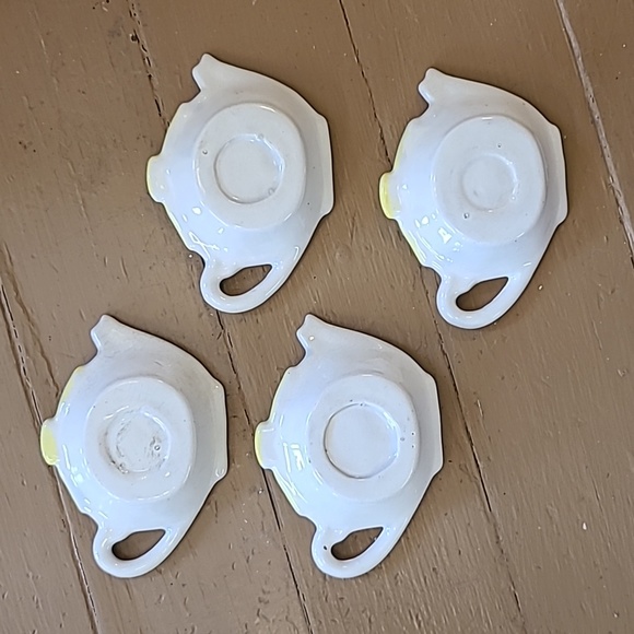 Set of 4 Vintage Teabag Rests - Picture 2 of 7